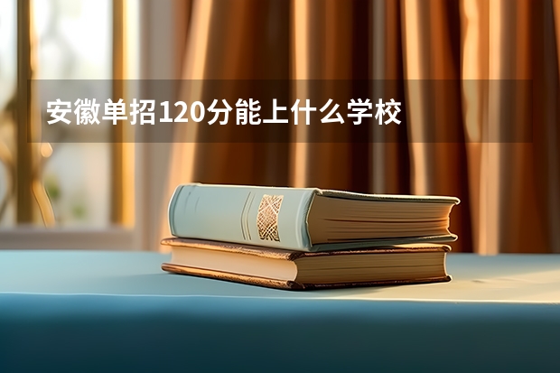 安徽单招120分能上什么学校