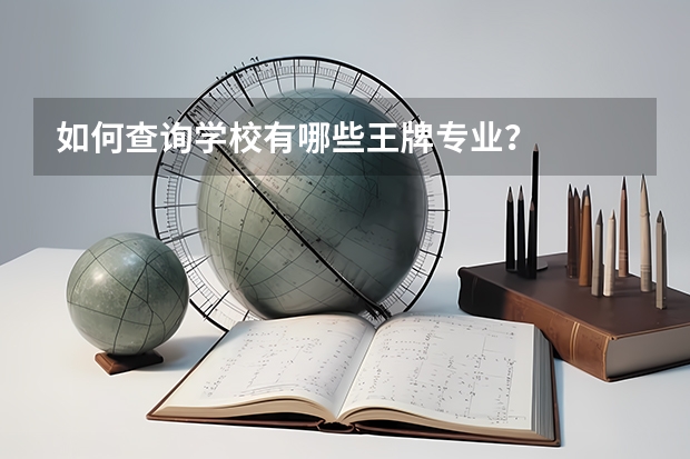 如何查询学校有哪些王牌专业？