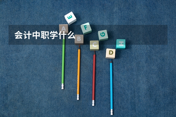 会计中职学什么