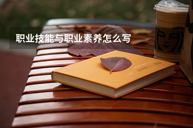 职业技能与职业素养怎么写