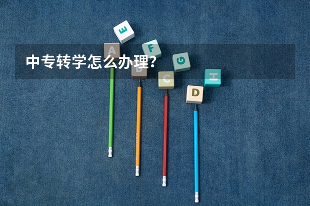 中专转学怎么办理？