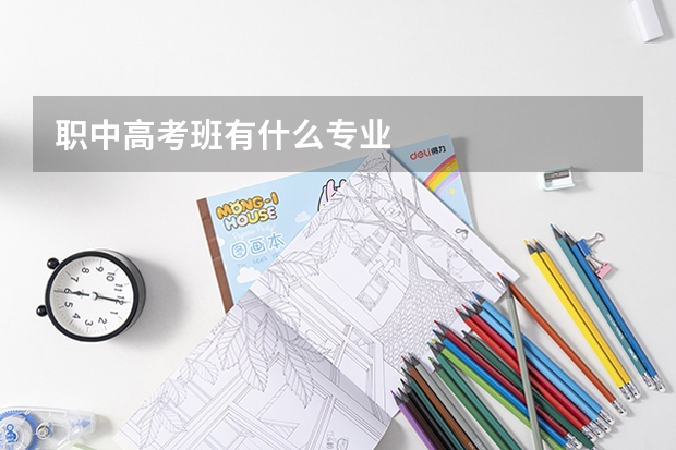 职中高考班有什么专业