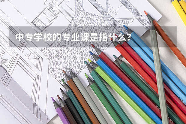 中专学校的专业课是指什么?