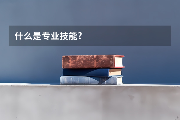 什么是专业技能?