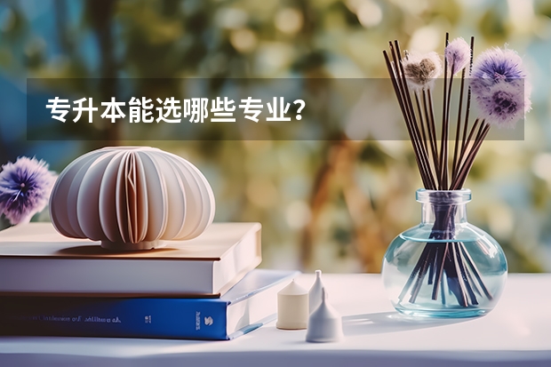 专升本能选哪些专业？