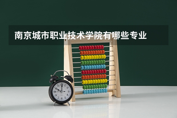 南京城市职业技术学院有哪些专业
