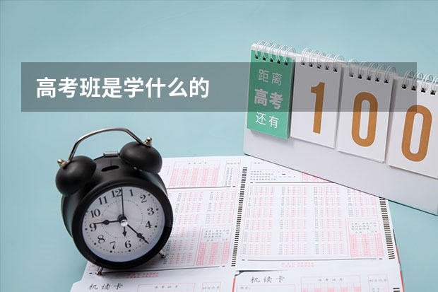 高考班是学什么的