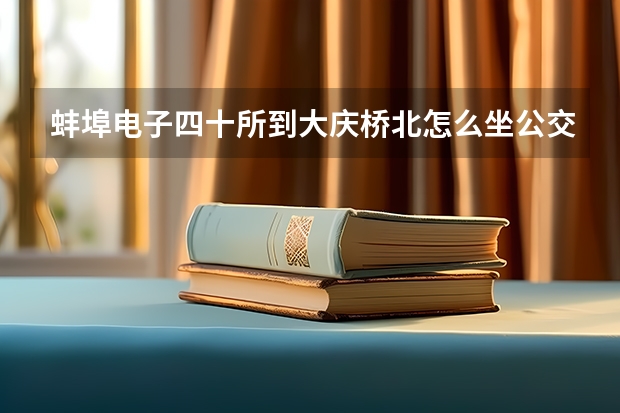 蚌埠电子四十所到大庆桥北怎么坐公交车