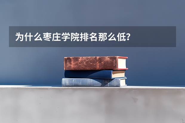 为什么枣庄学院排名那么低？