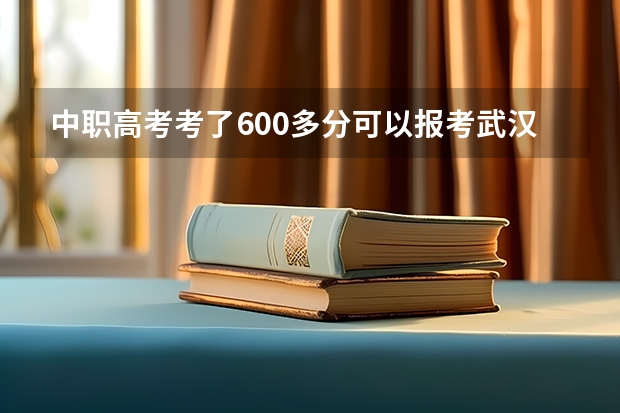 中职高考考了600多分可以报考武汉的什么大学？
