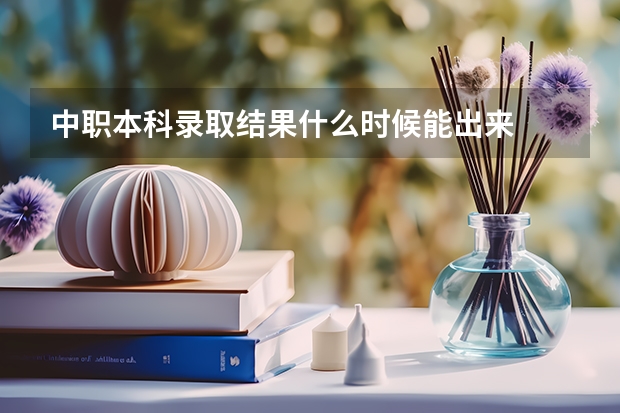 中职本科录取结果什么时候能出来