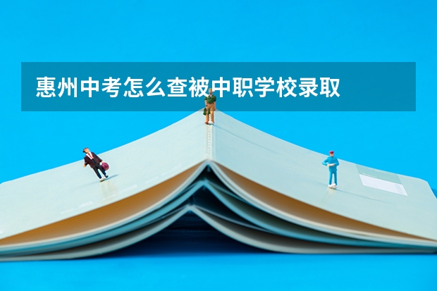 惠州中考怎么查被中职学校录取