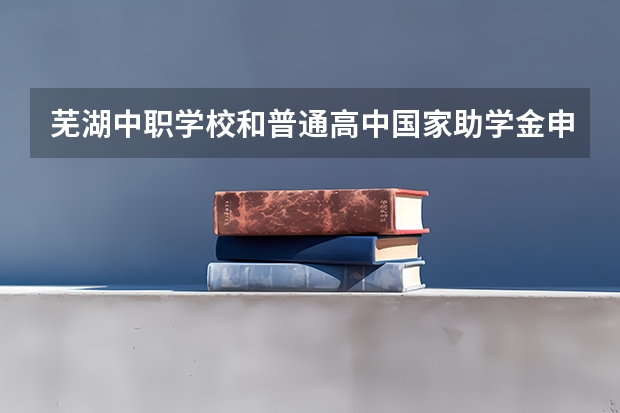 芜湖中职学校和普通高中国家助学金申请流程是什么？