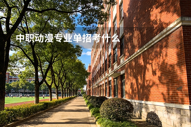 中职动漫专业单招考什么