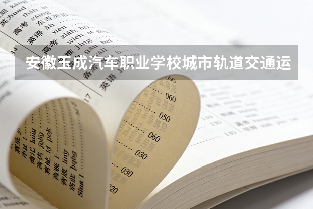 安徽玉成汽车职业学校城市轨道交通运营服务可以考哪些证书？