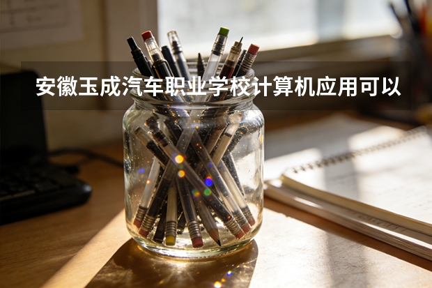 安徽玉成汽车职业学校计算机应用可以考哪些证书？