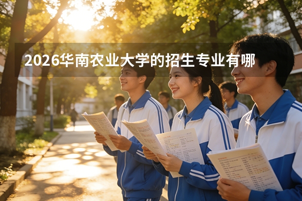 2026华南农业大学的招生专业有哪些，优势专业