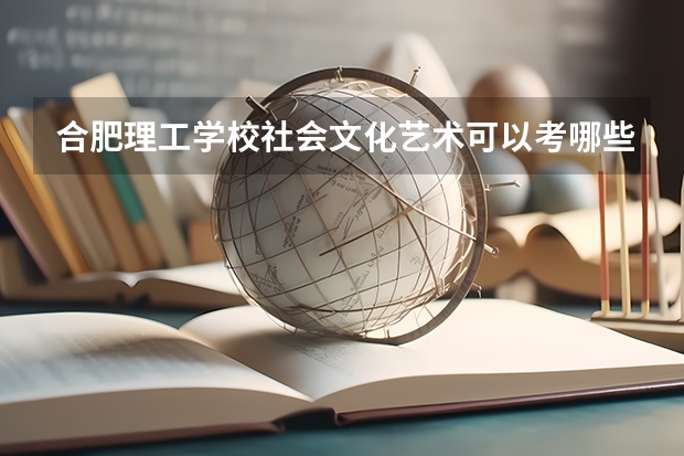 合肥理工学校社会文化艺术可以考哪些证书？