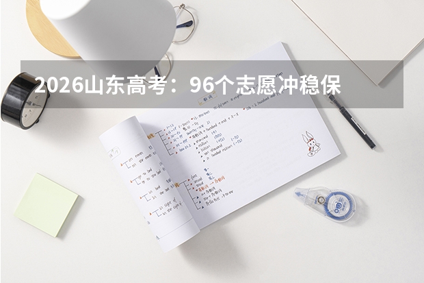 2026山东高考：96个志愿冲稳保最优分配方案