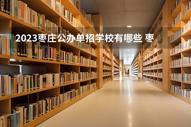 2023枣庄公办单招学校有哪些 枣庄公办单招学校名单一览表